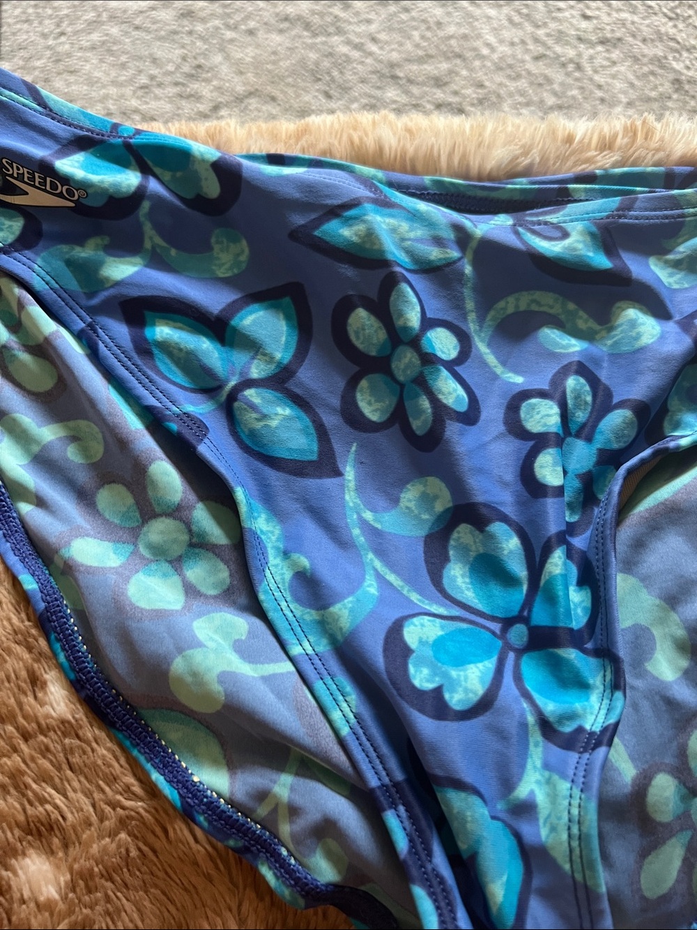 Speedo Blue Teal Floral Women’s Bikini Bottoms